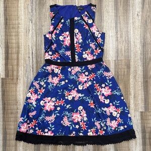 Guess Floral Dress in Blue and Pink